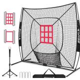 BAGAIL 7x7 ft Baseball/Softball Net with Tee