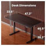 ErGear Adjustable Standing Desk, 48x24 Black