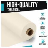 Exquisite Ivory Plastic Table Cover 40' x 300'