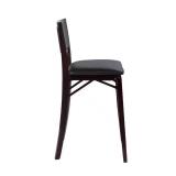 Triena 24 in. Espresso Pad Back Counter Stool