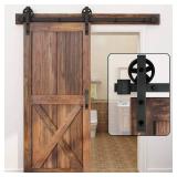 Winsun 6ft Sliding Barn Door Kit, Black