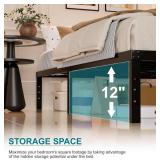 Maenizi Twin Platform Bed Frame, 14' Black