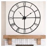 39.5' Silent Metal Wall Clock, Roman.
