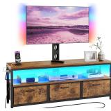 JUSTOGO TV Stand with Mount & Power Outlet