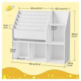 Mahancris Kids Bookshelf & Toy Storage, White