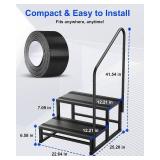 RV Steps with Handrail - 2 Steps Stairs