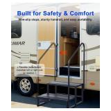 RV Steps with Handrail - 2 Steps Stairs