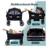 2-Kid Wagon Stroller with 5-Point Harness