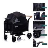 2-Kid Wagon Stroller with 5-Point Harness