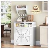 YATINEY Coffee Bar Cabinet, Island, White
