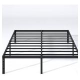JETO Metal Queen Bed Frame with Storage, 18'