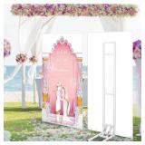 Teenyyou White Wedding Backdrop Stand, 1-2m