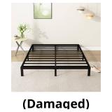 DiaOutro 7' Queen Bed Frame, Heavy Duty, Black