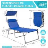 WEJOY Tanning Chair with Face Hole & Canopy