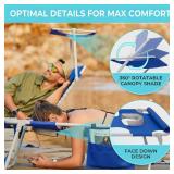 WEJOY Tanning Chair with Face Hole & Canopy