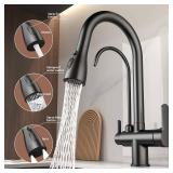 Kitchen Sink Faucet: Pull-Down (3-in-1) Black
