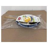 Good Cook 12' Ceramic Skillet (Blue/White)