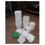 LARGE LOT OF BUCKETS WITH LIDS