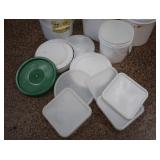 LARGE LOT OF BUCKETS WITH LIDS