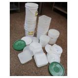 LARGE LOT OF BUCKETS WITH LIDS