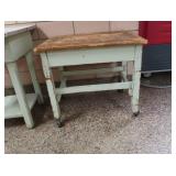 2 SOLID WOOD VINTAGE TABLES