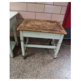 2 SOLID WOOD VINTAGE TABLES