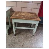 2 SOLID WOOD VINTAGE TABLES