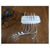2 UNITEK 120W 10 PORT USB SMART CHARGING STATIONS+ 2 SWITCH ADAPTOR
