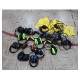 MISC LOT OF HEADPHONES AND EARMUFFS