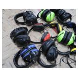 MISC LOT OF HEADPHONES AND EARMUFFS