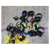 MISC LOT OF HEADPHONES AND EARMUFFS