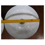 2 16' VINTAGE APPLETON RLM GREEN ENAMEL LIGHT SHADES