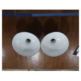 2 16' VINTAGE APPLETON RLM GREEN ENAMEL LIGHT SHADES