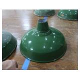 2 16' VINTAGE APPLETON RLM GREEN ENAMEL LIGHTSHADES