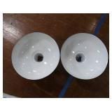 2 16' VINTAGE APPLETON RLM GREEN ENAMEL LIGHTSHADES