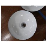 2 16' VINTAGE APPLETON RLM GREEN ENAMEL LIGHTSHADES