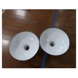 2 16' VINTAGE APPLETON RLM GREEN ENAMEL LIGHTSHADES