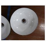 2 16' VINTAGE APPLETON RLM GREEN ENAMEL LIGHTSHADES