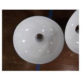 2 16' VINTAGE APPLETON RLM GREEN ENAMEL LIGHTSHADES