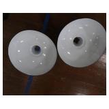 2 16' VINTAGE APPLETON RLM GREEN ENAMEL LIGHTSHADES