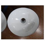 2 16' VINTAGE APPLETON RLM GREEN ENAMEL LIGHTSHADES