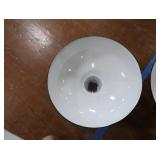 2 16' VINTAGE APPLETON RLM GREEN ENAMEL LIGHTSHADES