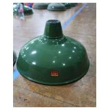 2 16' VINTAGE APPLETON RLM GREEN ENAMEL LIGHTSHADES