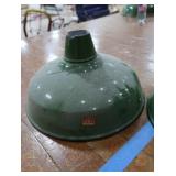 2 16' VINTAGE APPLETON RLM GREEN ENAMEL LIGHTSHADES