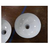 2 16' VINTAGE APPLETON RLM GREEN ENAMEL LIGHTSHADES