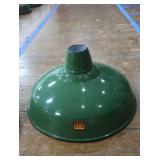 2 16' VINTAGE APPLETON RLM GREEN ENAMEL LIGHTSHADES
