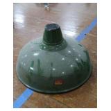 2 16' VINTAGE APPLETON RLM GREEN ENAMEL LIGHTSHADES