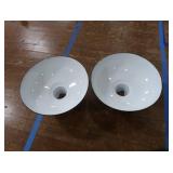 2 16' VINTAGE APPLETON RLM GREEN ENAMEL LIGHTSHADES