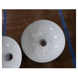 2 16' VINTAGE APPLETON RLM GREEN ENAMEL LIGHTSHADES