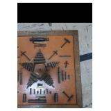 ANTIQUE / VINTAGE? INDUSTRIAL COLLECTABLE FRAMED IN WOOD